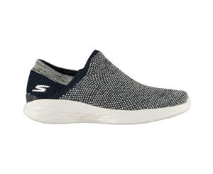Skechers Women YOU Rise Trainers Shoes Ladies - Navy/White