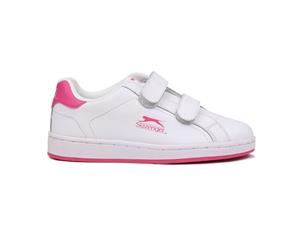 Slazenger Kids Ash Vel Kidsrens Trainers Shoes - White/Cerise