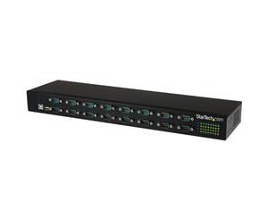 StarTech ICUSB23216FD 16-Port USB-to-Serial Adapter Hub - USB to RS232 Serial Port Adapter with Daisy Chain - Rackmount - RS232 Multiplexer - Serial