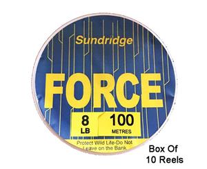 Sundridge Force 8Lb 100M Monofilaments (Box Of 10 Reels) (Clear) - SG17281