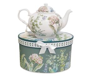 Teapot in Gift Box - Hydrangea