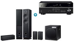Yamaha 5.1 Channel Speaker System + Yamaha 5.1 Channel AV Receiver with MusicCast Surround