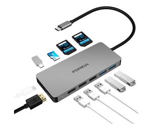 11 in 1 USB C hub with HDMI 4K perfect for all type c devices /PC /Tablet/Mobile