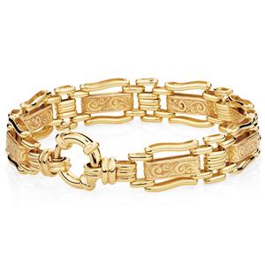 19cm (7.5") Gate Bracelet in 10ct Yellow Gold