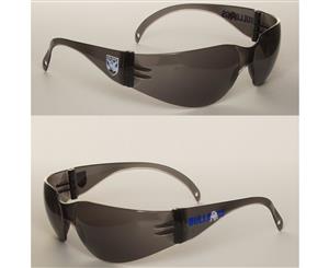 2 x Canterbury Bulldogs NRL Safety Eyewear UV Sunglasses Glasses Work Protect SMOKE