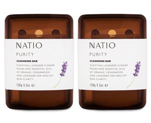 2 x Natio Purity Cleansing Bar 130g