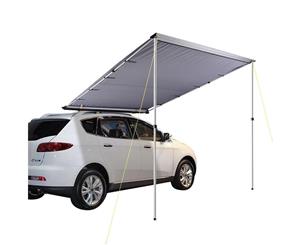 2.5m x 3m Car Side Awning Roof Rack Top Pull Out Tent Camping Trailer 4WD 4X4