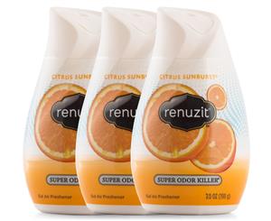3 x Renuzit Gel Air Freshener Citrus Sunburst 198g