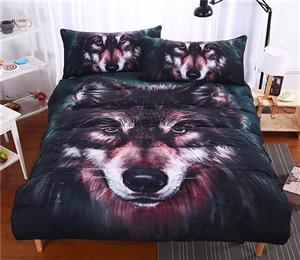 3D Oil Painting Wolf 222 Bed Pillowcases Quilt