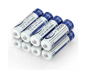 8 pcs AA Rechargeable battery batteries Bulk Nickel Hydride NI-MH 3000mAh 1.2v