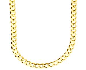 925 Sterling Silver Bling Chain - CURB 6.7mm gold