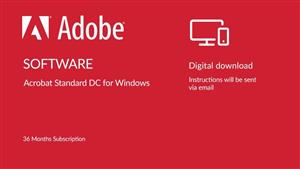 Adobe Acrobat Standard DC for Windows Digital Download - 36 Months Subscription