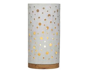 Amalfi Reeve Ceramic Rubber Wood ES-E27 Light Globe Desk Table Lamp White