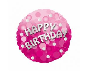 Amscan 18 Inch Happy Birthday Pink Foil Balloon (Pink) - SG3744
