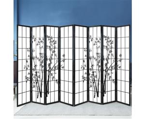 Artiss 8 Panel Room Divider Screen Privacy Dividers Pine Wood Stand Shoji Bamboo Black White