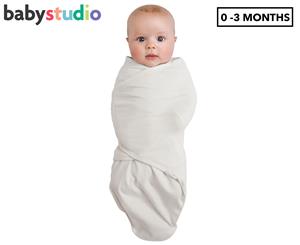 Baby Studio 0-3M Cotton Swaddlewrap - Ivory