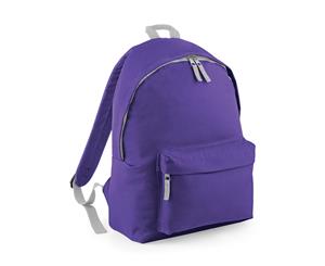 Beechfield Childrens Junior Fashion Backpack Bags / Rucksack / School (Purple/ Light Grey) - RW2019