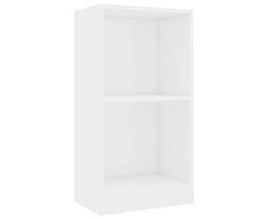 Bookshelf High Gloss White 40x24x75cm Chipboard Storage Display Cabinet