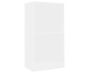 Bookshelf White 40x24x75cm Chipboard Bookcase Standing Shelves Cabinet
