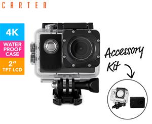 Carter 4K Action Camera w/ Full Accessory Kit
