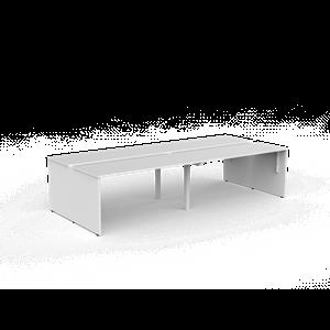 CeVello 1500 x 800mm White Four User Double Sided Desk