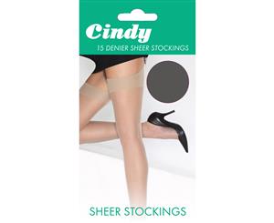 Cindy Womens/Ladies 15 Denier Sheer Stockings (1 Pair) (Storm Grey) - LW110