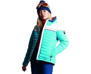 Dare 2b Womens Novela Waterproof Breathable Warm Ski Coat - Aqua/White