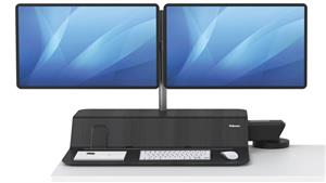 Fellowes Lotus RT Dual Monitor Sit-Stand Desk - Black