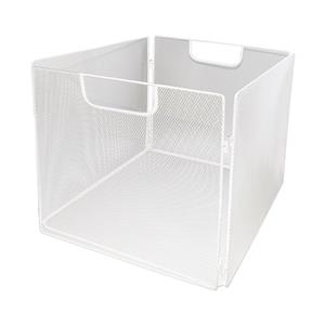 Flexi Storage 310 x 300 x 360mm White Clever Cube Wire Mesh Collapsible Basket