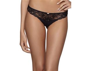 Gossard SuperSmooth Glamour Lace Black and Nude Thong 8826