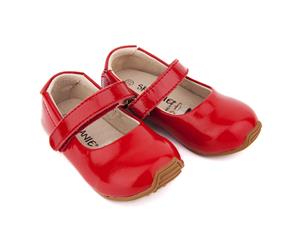 Kids Leather Mary-Jane Shoes Patent Red