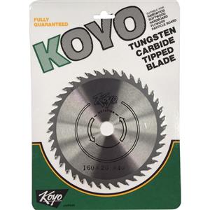 Koyo 160mm 40T 20mm Bore Circular Saw Blade For Timber Cutting