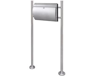 Mailbox on Stand Stainless Steel Postbox Letterbox spaper Holder