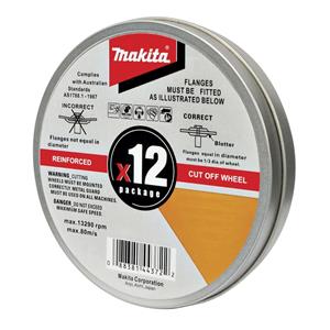 Makita 100 x 1 x 16mm Cutting Discs - 12 Pack