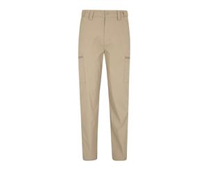 Mountain Warehouse Mens Lightweight/Durable Trek Stretch Trousers in Long Lenght - Dark Beige