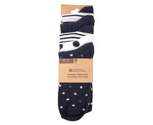 Mountain Warehouse Wms Womens Patterned Everyday Sock 5Pk Socks - Navy