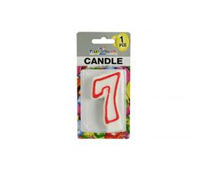 Number &quot7" Birthday Candle. 7.5cm High. Excellent for Parties.