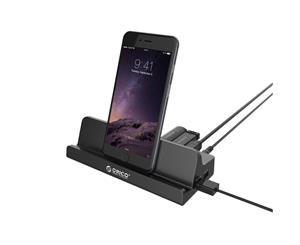 Orico Micro B to USB3.0 Charging Audio Jack Universal Docking Station with Stand - SH4C2-BK