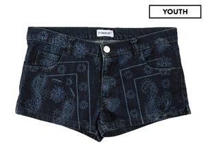 PINKO Up Kids' Denim Shorts - Blue