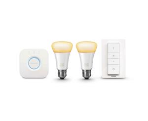 Philips Hue Wi-Fi Starter Kit/2.0 Bridge/Dimmer Switch/White E27 LED Light Bulb