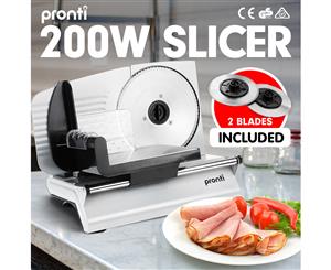 Pronti Deli and Food Electric Meat Slicer 200W Blades Processor