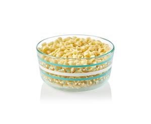 Pyrex Simply Store Doodles Round Glass Container with Teal Lid 1.65L