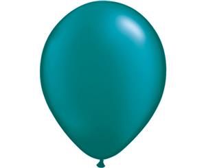 Qualatex 11 Inch Round Plain Latex Balloons (100 Pack) (Pearl Teal) - SG4586