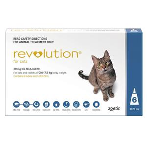 Revolution for Cats 2.6 - 7.5kg 6 pack
