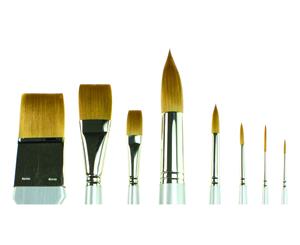 SAA Silver Brushes - Set of Eight + Free Brush Case