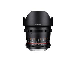 Samyang 10mm T3.1 VDSLR ED AS NCS CS II Lens for Canon EF Mount - Black