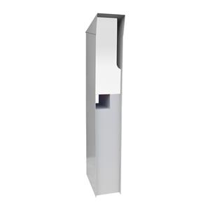 Sandleford Silver / White Aurora Pillar Letterbox