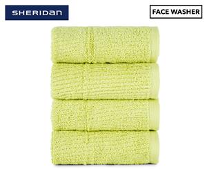 Sheridan Trenton Face Washer 4-Pack - Citron