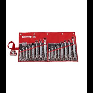 Sidchrome 16 Piece Metric 467 Pro Series Geared Spanners Set