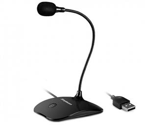 Simplecom UM350 USB Desktop Microphone with Flexible Neck and Mute Button